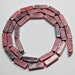 Natural Rhodonite Rectangular Tube Loose Beads, Natural Gemstone Beads, Semi precious Gemstone Beads, Full Strand, Wholesale Beads, Pink