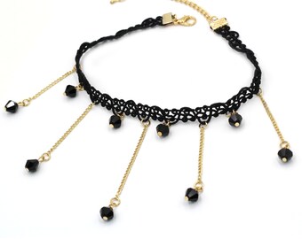 Fashion weave water droplets choker