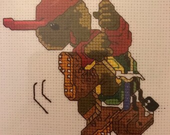 MAYniaSALE Janlynn Suzy's Zoo counted cross stitch Hang in There counted cross stitch kit