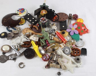 Found Objects Destash Mixed Media Assemblage Supply