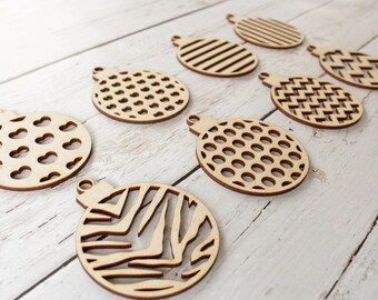 Wood Christmas Ornaments Unfinished