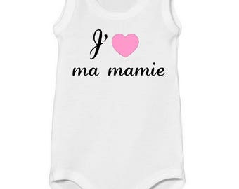 Onesie top Message I love my grandma