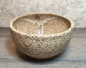 Rustic Bowl - Handmade Stoneware Bowl - Ceramic Bowl - Cereal Bowl - Salad Bowl - Ice Cream Bowl - Speckled Stoneware Bowl - Beige Bowl