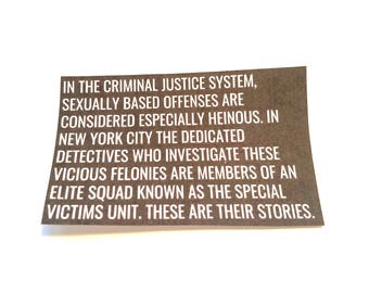 Law and Order SVU Monologue Sticker