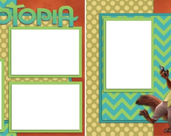 Zootopia - Digital Scrapbooking Quick Pages - INSTANT DOWNLOAD