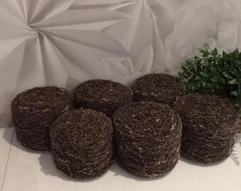 Yarn Recycled Acrylic Polyester Wool Blend 862.5 Yards Lot 606 Worested Weight