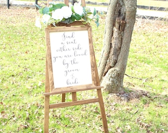 Pick A Seat Not A Side | Rustic Wood Wedding Sign | Wedding Decoration | Wedding Sign | Farmhouse Wedding | Rustic Wedding