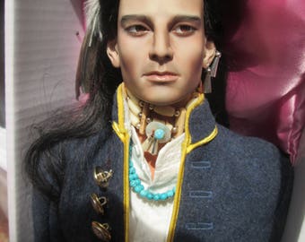 RAVEN MOON Crow Native American BJD Doll Head