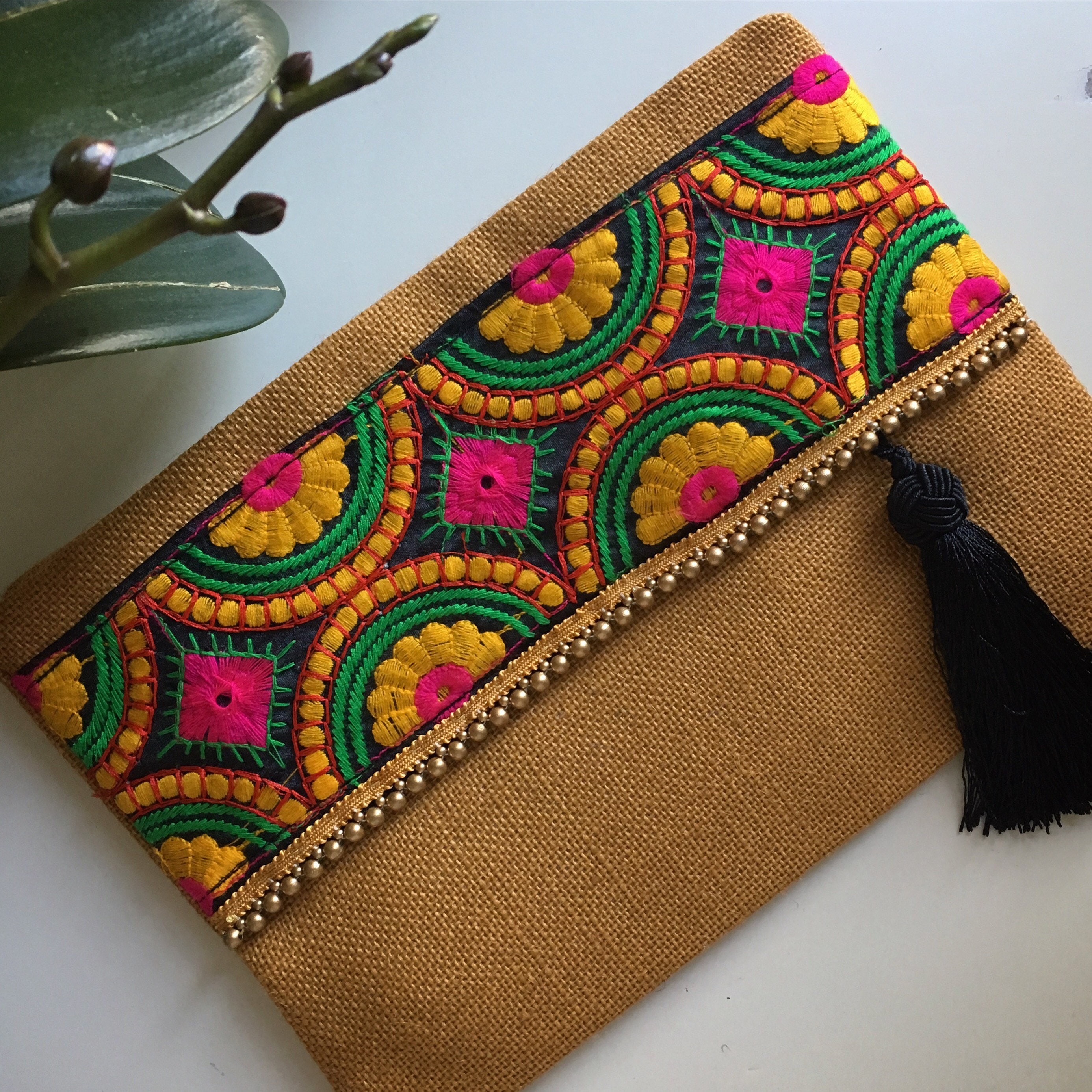Bohemian handbag clutch purse gift for her ethnic clutch