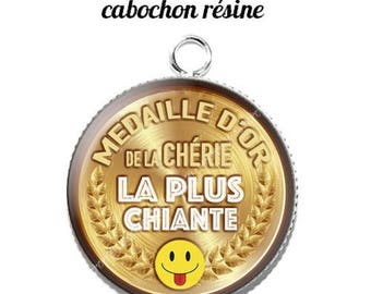 20 mm resin cabochon pendant medal sweetheart... 7