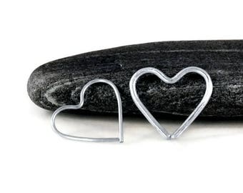 12mm Open Heart Hoop Earring. Daith Heart Hoop. Endless Hoop. Silver Heart Tragus. Cartilage Earring. Tragus Hoop. Rook Piercing. Minimalist