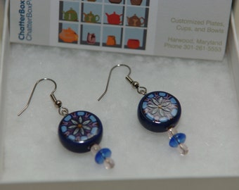 Blue Flower earrings J7