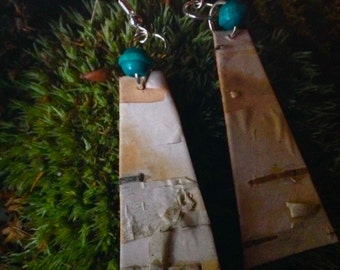 Birch earrings from NH woods