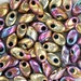Miyuki Long Magatama Metallic Purple Gold Iris Seed Bead 4x7mm (10 grams) LMA-188