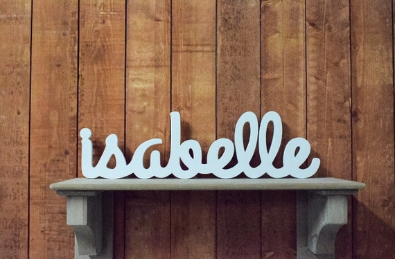 home signs decor letter Name Baby Baby Sign Wooden Decor Nursery Isabelle name