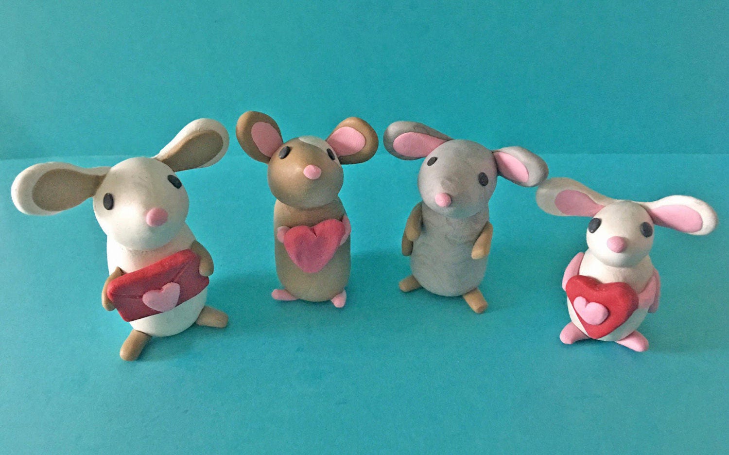 MOUSE CLAY KIT // Polymer Clay Mouse // Gift // Clay Figurines