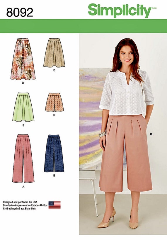 Wide Leg Pants Pattern Culottes Pattern Shorts Pattern