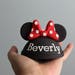 Personalized Fondant Minnie Mouse Hat Cake Topper. Edible Minnie Cake Topper