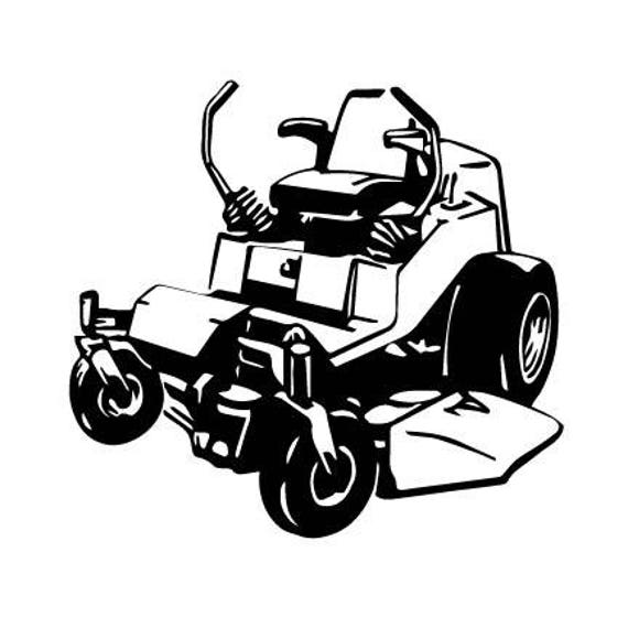 Zero Turn MOWER Lawn mower outline SVG Digital Download