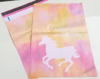50 / 75 / 100 Pink UNICORN PRINT 6"x9" Flat Poly Mailers Postal Package Envelopes Bags