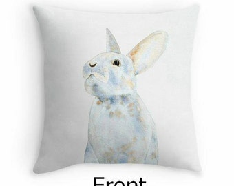 blue bunny pillow