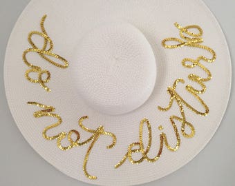 Do Not Disturb Sequin Sun Hat