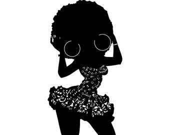 Afro women png | Etsy
