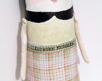 SALE Painted Cloth Doll - Ragdoll Softie - Soft Sculpture Doll - Gift for Her - Gift for Girls - Painted Ragdoll - SKU13