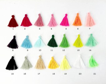10pc 25mm Cotton Tassels (choose Your Colour)