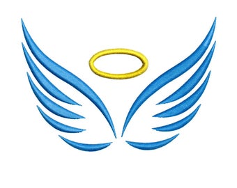 Embroidery Designs Angel Wings with Halo