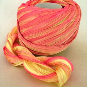 1/2 yd Shibori Ribbon Hand Dyed Silk Ribbon Mardi Gras