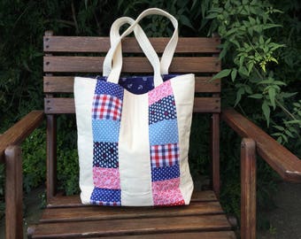 Handmade, patchwork, tote bag