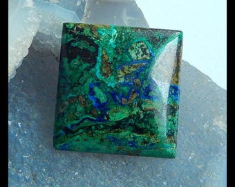 Natural Blue Azurite Cabochon ,36x35x8mm,22.5g(C346)