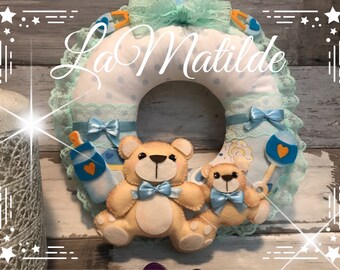 Birth bow, banner, customizable bedroom garland