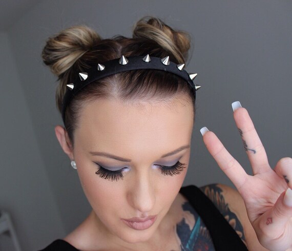 Spiked Headband Black Spiked Headband Silver Spike Pastel