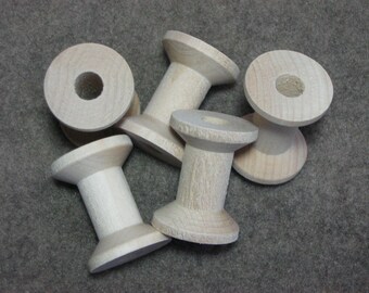 Large Wooden Spools (set of 53)