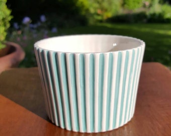 Hornsea Pottery Sugar Bowl Summit Pattern Turquoise John Clappison