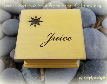 music box, wooden music box, custom made music box, sun music box, personalized music box, musical box, you are my sunshine