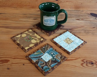 Hand Quilted Patchwork Coasters