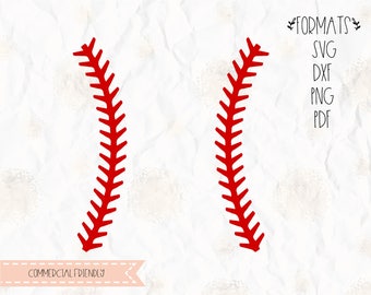 Baseball Stitch svg, png, dxf, pdf for cricut, silhouette studio, cutting machines, vinyl decal, stencil template, t shirt design