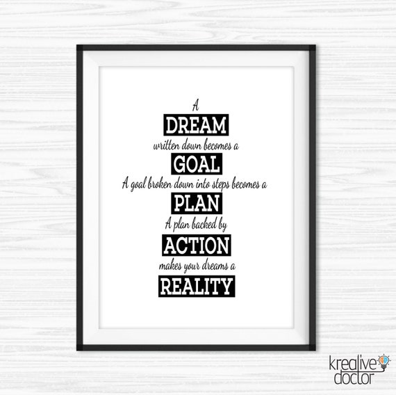 Office Wall Art Work Hard Quotes Motivational Wall Decor