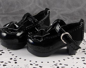 Fatiao - New Dollfie Yo-SD 1/6 BJD Doll High Heeled Shoes - Black (Size 4.5cm)