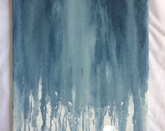 Blue Drip Painting