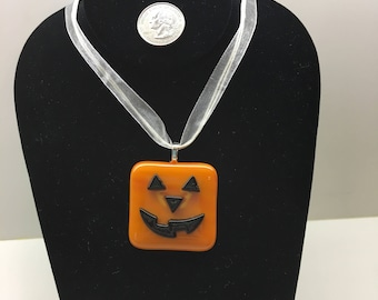 Halloween Pumpkin Jack-O-Lantern Pendant
