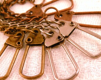 Steampunk Antiqued Mixed Metals Vintage Style Pivot Hook Clips set of 6