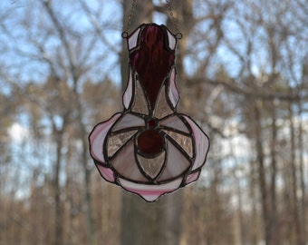 Pink Abstract Suncatcher