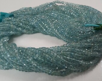 4mm Aquamarine Sky Blue Gemstone Beads AAA grade Full Strand 50 Carat of 16inch Pick your Quantity: Beryl , Fine Quality (L14-1)