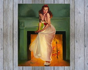 Sheer Delight - 1948 Gil Elvgren vintage pin up art poster print
