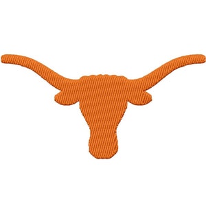 Longhorn Solid Fill Embroidery Design 2x2 3x3 4x4 5x5 6x6 INSTANT DOWNLOAD