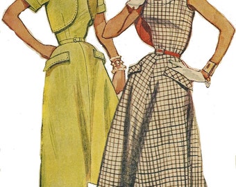 50s Womens One Piece Summer Dress and Bolero Simplicity Sewing Pattern 4710 Size 16 Bust 34 Vintage 50s Sewing Patterns Rockabilly Dress